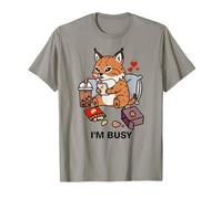 Funny Lynx Im Busy Boba Tea Snacks Zoo Garçons Filles Enfants T-Shirt