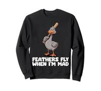 Funny Mad Duck Goose Batte de baseball Angry Duck Sweatshirt