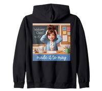 Funny Made It to May Girls Meme Teacher Last Day of School Sweat à Capuche