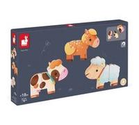 Janod – Jouet d'éveil magnétique en bois Funny Magnets Animaux de la Ferme – Dès 18 mois J08058