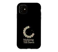 Funny Mahjong Meme Eat Sleep Repeat Tiles and Tea Game Night Coque pour iPhone 11