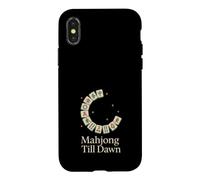 Funny Mahjong Meme Eat Sleep Repeat Tiles and Tea Game Night Coque pour iPhone X/XS