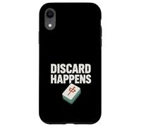 Funny Mahjong Meme Eat Sleep Repeat Tiles and Tea Game Night Coque pour iPhone XR