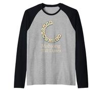 Funny Mahjong Meme Eat Sleep Repeat Tiles and Tea Game Night Manche Raglan