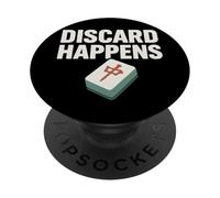 Funny Mahjong Meme Eat Sleep Repeat Tiles and Tea Game Night PopSockets PopGrip Adhésif