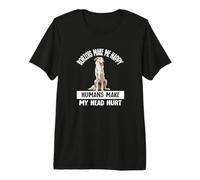 Funny Make Me Happy Not Humans Borzoi Dog Lover T-Shirt Haut de Gamme