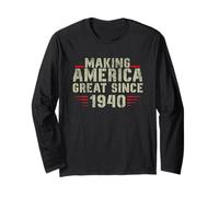 Funny Making America Great Since 1940 Design pour 82e anniversaire Manche Longue