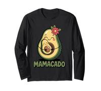 Funny Mamacado Pregnant Avocado Mom Pun Manche Longue