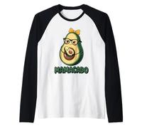 Funny Mamacado Pregnant Avocado Mom Pun Manche Raglan