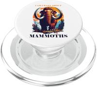 Funny Mammut Stone Age Ice Age Design Préhistorique PopSockets PopGrip pour MagSafe