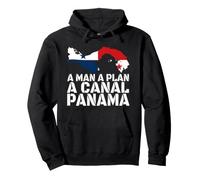 Funny Man A Plan Canal Panama Carte Drapeau Palindrome Sweat à Capuche
