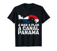Funny Man A Plan Canal Panama Carte Drapeau Palindrome T-Shirt Graphique avec Valeur