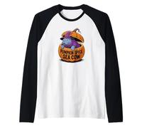 Funny Manatee Pumpkin Spice Sea Cow Manche Raglan