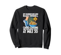 Funny Marathon Runner Carbo Loading Mile 20 Joke Sweatshirt