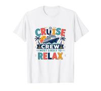 Funny Matching Family Cruise Crew Most Likely to Relax T-Shirt Graphique avec Valeur