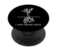 Funny Math Pun I Hate Square Roots Mathematics Professor PopSockets PopGrip Adhésif