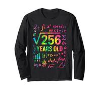 Funny Math Square Root of 256, 16e Anniversaire, 16 Ans Manche Longue