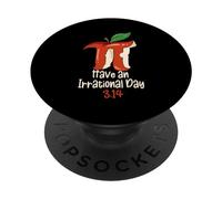 Funny Math Teacher Apple Decor for Happy 3.14 Pi Day PopSockets PopGrip Adhésif