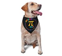 Funny Mathematical Happy Pi Day Dog Bandanas Pet Scarf Triangle Bib Cats Réglable Foulard Accessoires pour Petit Moyen Grand Chiot