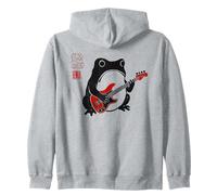 Funny Matsumoto Hoji Grumpy Frog Bass-Player Art Japonais Sweat à Capuche