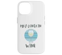Funny May Contain Wine Tasting Lover Drinking Mother's Day Coque pour iPhone 14