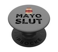 Funny Mayonnaise Lover Mayo Slut Great Condiment Adulte Humour PopSockets PopGrip Adhésif