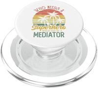 Funny Mediator T-Shirt Vintage Super-héros pour Homme Papa PopSockets PopGrip pour MagSafe