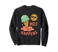 Funny Melt arrive le design d'été de crème glacée kawaii Sweatshirt