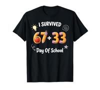 Funny Meme I Survived 100 Days of School 67 Six Seven T-Shirt