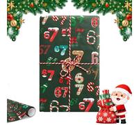 Funny Meme Lot de 67 feuilles de papier cadeau de Noël uniques pour enfants et adultes Vert 91,4 cm