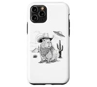 Funny Meme UFO Capybara Alien Vintage 90s Wild West Boho Coque pour iPhone 11 Pro