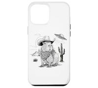 Funny Meme UFO Capybara Alien Vintage 90s Wild West Boho Coque pour iPhone 12 Pro Max