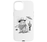 Funny Meme UFO Capybara Alien Vintage 90s Wild West Boho Coque pour iPhone 15 Plus