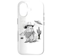 Funny Meme UFO Capybara Alien Vintage 90s Wild West Boho Coque pour iPhone 17