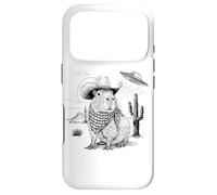 Funny Meme UFO Capybara Alien Vintage 90s Wild West Boho Coque pour iPhone 17 Pro