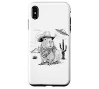 Funny Meme UFO Capybara Alien Vintage 90s Wild West Boho Coque pour iPhone XS Max