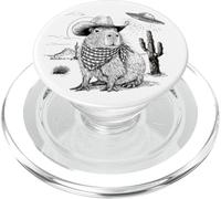 Funny Meme UFO Capybara Alien Vintage 90s Wild West Boho PopSockets PopGrip pour MagSafe