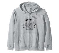 Funny Meme UFO Capybara Alien Vintage 90s Wild West Boho Sweat à Capuche