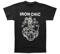 Funny Men T Shirt Novelty Iron Chic Dragon T-Shirt Black L