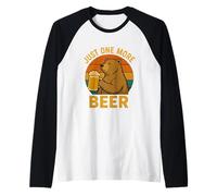 Funny Mens Bears Beer Tee Just 1 More Retro Vintage Drinking Tee Manche Raglan