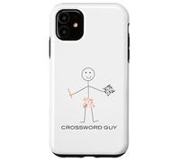 Funny Mens Crossword Guy Boy Mots Croisés Puzzle Coque pour iPhone 11