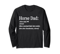 Funny Mens Horse Dad Cool Definition Manche Longue