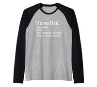 Funny Mens Horse Dad Cool Definition Manche Raglan