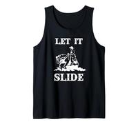Funny Mens Let It Slide Sliding Stop Reining Horse Lover Débardeur