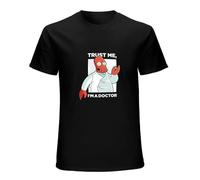 Funny Men's T-Shirts Doctor Zoidberg Who Unique T Shirt Special 100% Cotton Fabric Tshirt Trust Me I'm A Doctor Cthulhu Tees Graphic Unisex Tee Shirt Black XXL