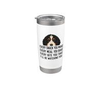 Funny Mens Womens Every Snack Make Begging Bernedoodle Dog Gobelet isotherme en acier inoxydable double paroi