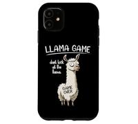 Funny Mens Womens Kids Llama Game Don't Look at The Llama Coque pour iPhone 11