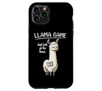 Funny Mens Womens Kids Llama Game Don't Look at The Llama Coque pour iPhone 11 Pro