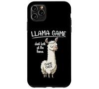 Funny Mens Womens Kids Llama Game Don't Look at The Llama Coque pour iPhone 11 Pro Max