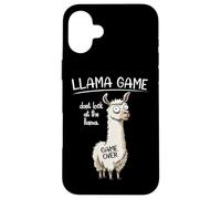 Funny Mens Womens Kids Llama Game Don't Look at The Llama Coque pour iPhone 16 Plus